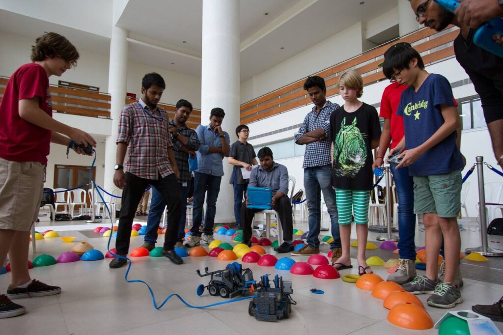 Robotic event at American international school