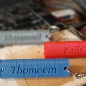 3 Side Name Tag - Keychain